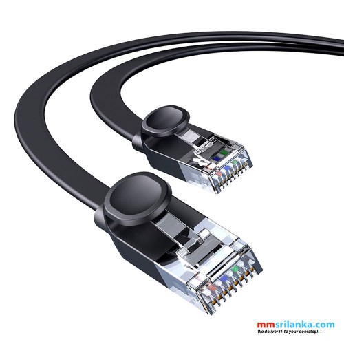 Baseus CAT 6 – 8m High Speed Six types of RJ45 Gigabit Network Cable (flat cable) Black